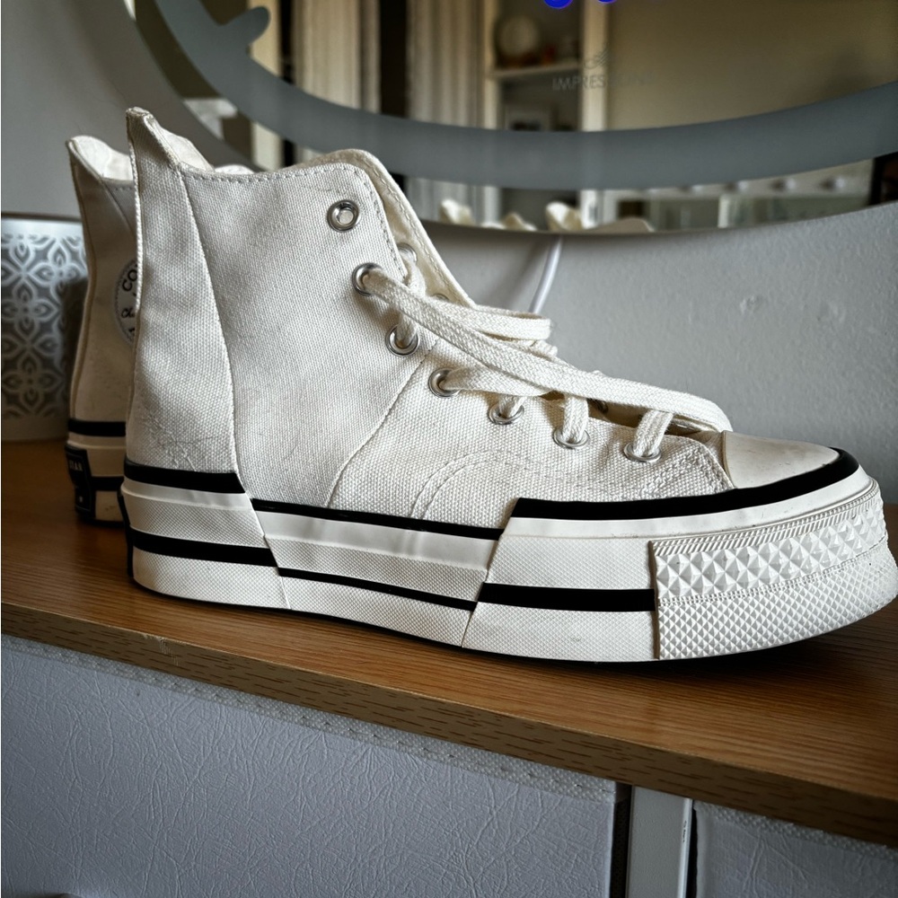 White platform converse